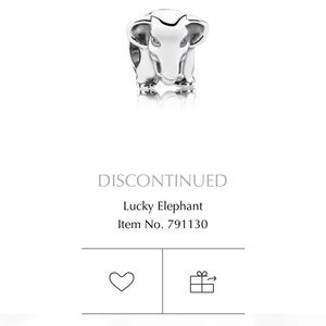 Discontinued Lucky Elephant Pandora Charm